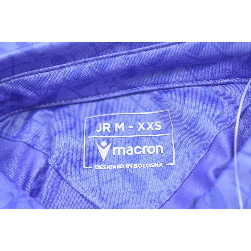 Macron Polo Shirt Kids Medium Purple PGA Jr League Barrick 7 Golf Jersey JM
